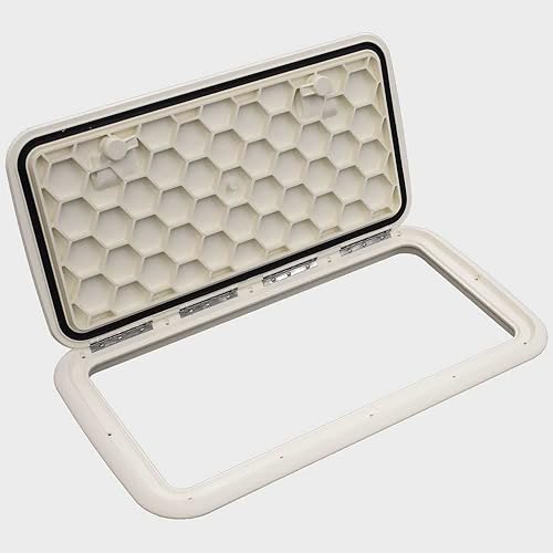 Jim - Escotilla para cubierta de barco 581-1324-04  13 x 24 pulgadas, color blanco ártico