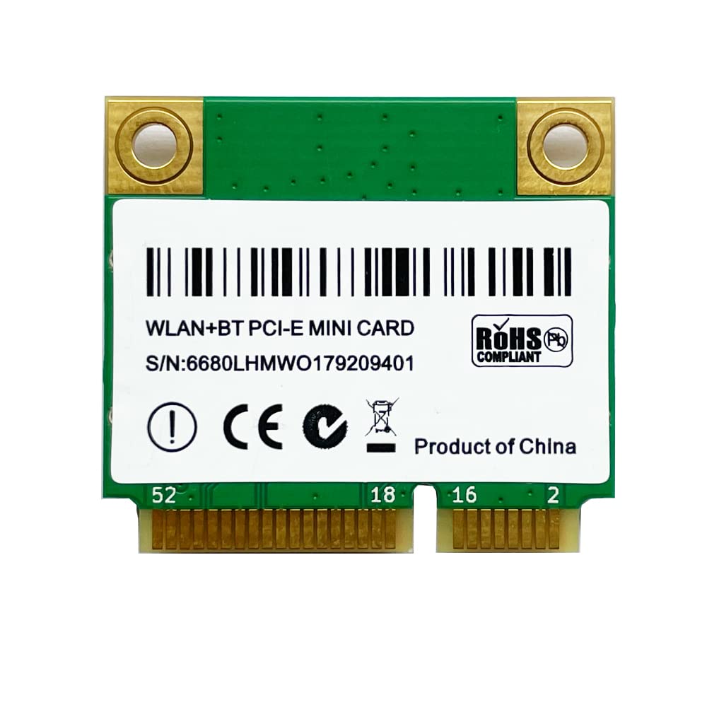 AX200HMW Carte Wi-FI AX200, Module de Carte réseau sans Fil Wi-FI 6 Mini PCIE 802.11ax 160 MHz BT 5.2 Adaptateur de Carte réseau Bluetooth Compatible pour Win10
