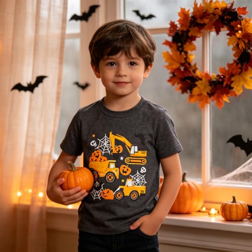 Funnycokid Toddler Boys Halloween Shirts Kids Tshirt Construction 4T 3T - image 4
