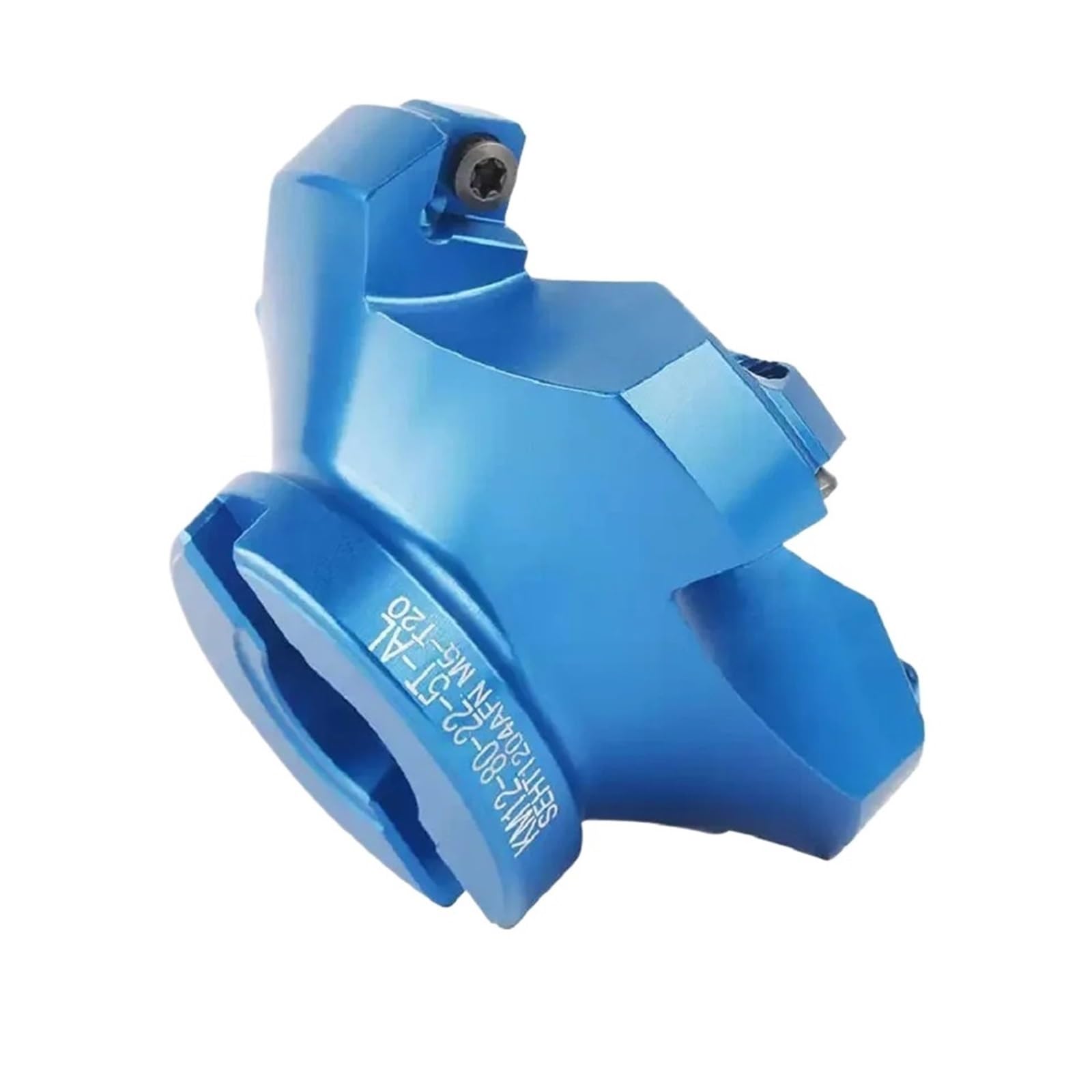 KM12 45° Indexable Face Milling Cutter Head, Aluminum Alloy Fast Feed Milling Tool, for CNC Machining Center(KM12-80-22-5T)