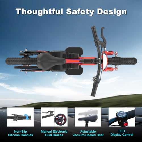 Blissskip Kids Electric Dirt Bike - Lightweight, 340W, 11.8MPH Max, 24V 5.2A Removable Battery, Off-Road Tires, Manual Dual Disc Brakes, 3-Speed Adjustment, Electric Balance Bike for Ages 5-12 - Image 5