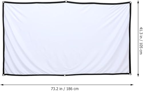 Miniatura 5 de Polyester Portable Outdoor Indoor Projection with Hooks and Rope for Home Theater