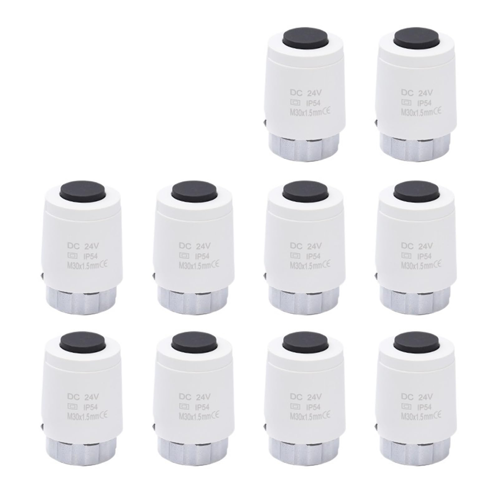 1/5/10 sztuk 24 V normalnie otwarty NO M30 * 1,5 mm elektryczny siłownik termiczny do ogrzewania podłogowego TRV Radiato(10 Pieces 24V NO)