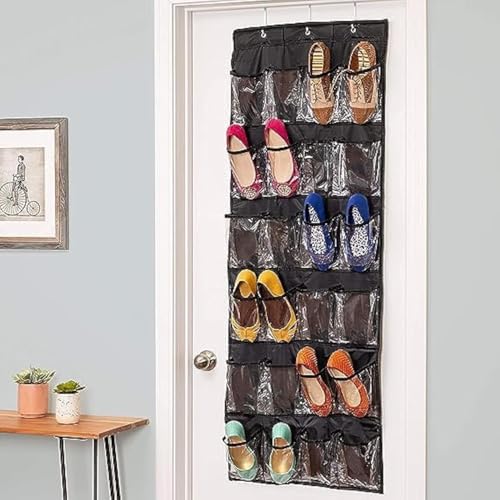 Over The Door Storage Organizer, 24 Large Mesh Pockets for H...