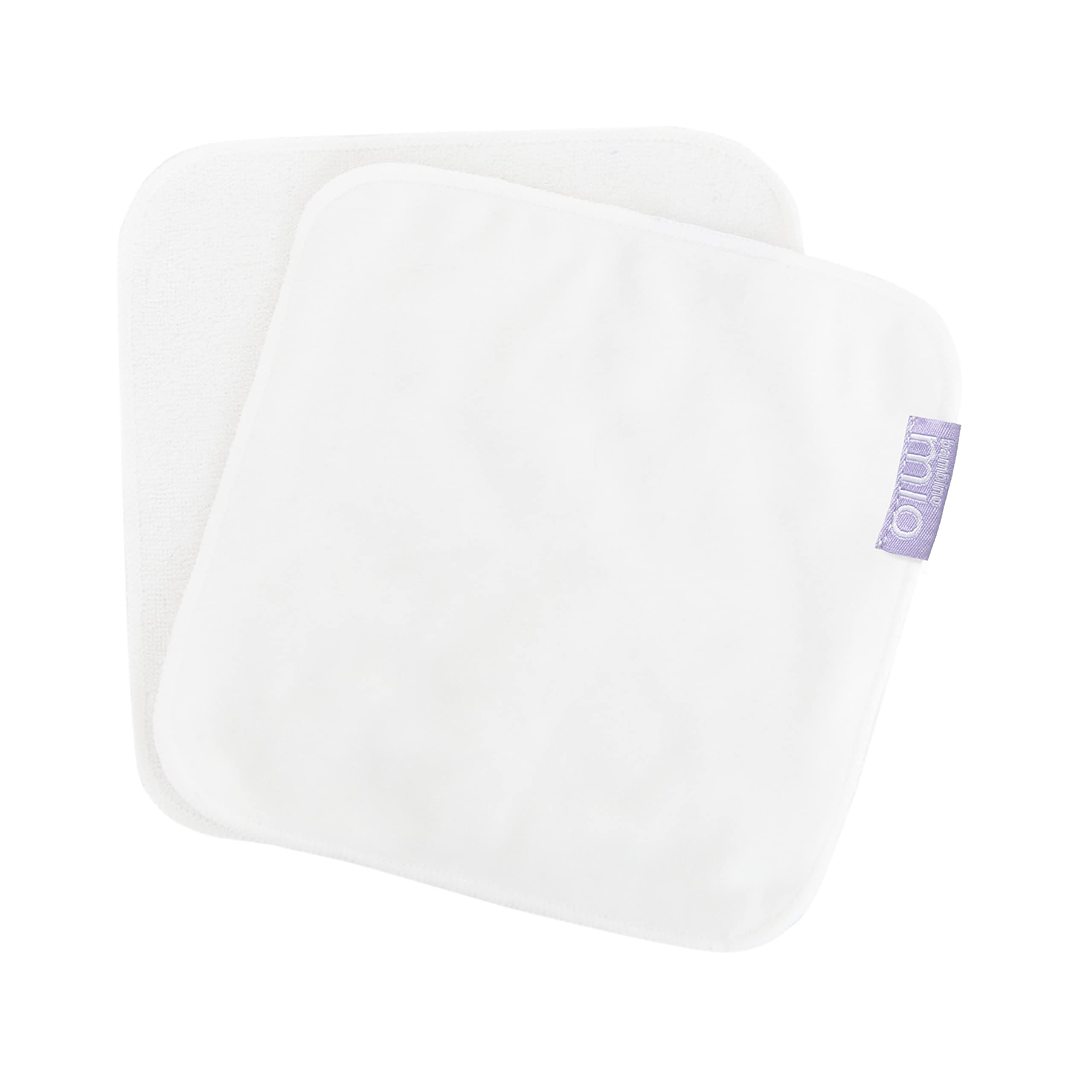 Bambino Mio, Lingettes bébé lavables Extra+, Saines, Zéro déchet, Deux utilisations, Lot de 10, Neige - L'emballage peut varier