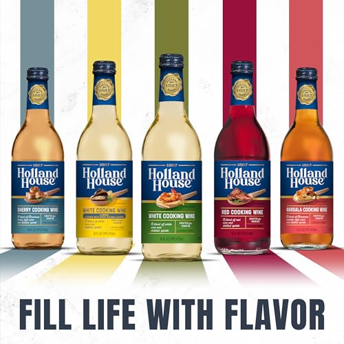 Image of Holland House Sherry Cooking Wine, Ideal for Cooking, Roasting and Marinating, 16 FL OZ | Sherry cooking wine with mild dry flavor and nutty notes for sauces, marinades, and cooking; shelf stable and ready to use.