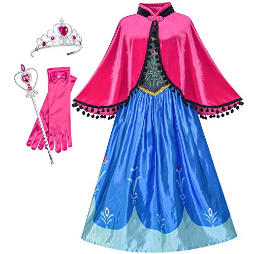 Sunny Fashion Princess Dress Costume Accessories Crown Magic Wand Size 5