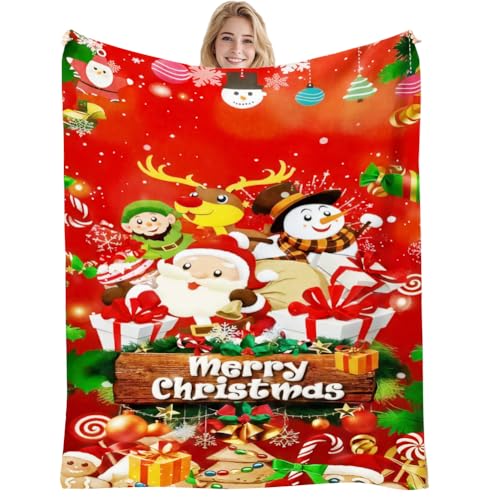 Tema natalizio : Questa calda e morbida coperta presenta una superficie rosso vivo decorata con classici motivi festivi - Babbo Natale, pupazzi di neve e pacchetti regalo - che evocano immediatamente lo spirito natalizio. Posizionata nella vostra casa, non solo irradia un calore accogliente, ma infonde anche alla vostra camera da letto un tocco di stile giocoso e contemporaneo.