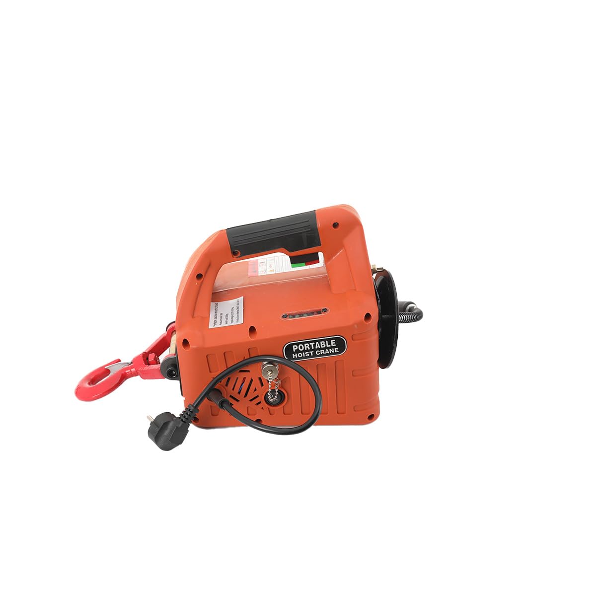 Verricello Elettrico 1500W, Paranco Elettrico 500kg con Corda Acciaio Zincato 7.6m, Gancio Rotante 360°, Telecomando Wireless e LED Sicurezza per Cantieri e Officine