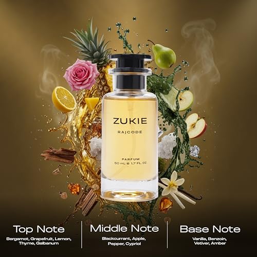 Image of Zukie RAJCODE Perfume for Men with Attar Roll-On (Combo Offer) | Fresh, Spicy & Ambery Parfum | Long-Lasting Luxury Night Fragrance for Weddings, Parties & Special Occasions