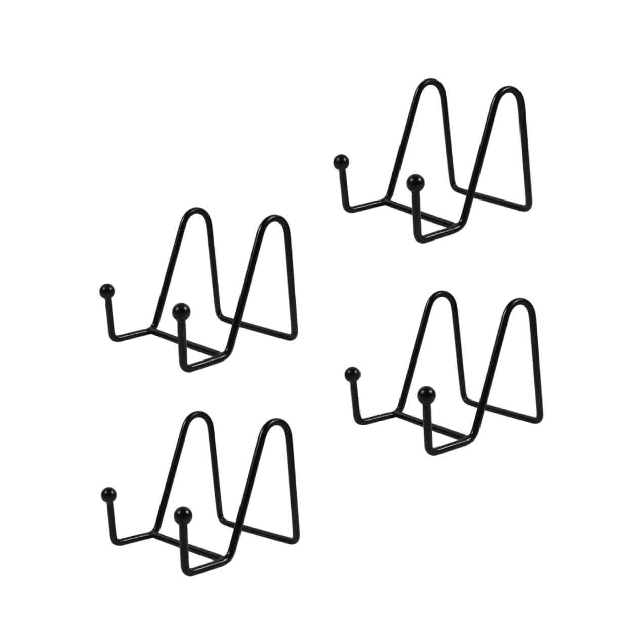 OUNONA 4Pcs Iron Display Stands Metal Frame Holders for Plates Books and Artwork for Kitchen Study and Art Gallery Organization