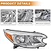 2Pcs Headlights Assembly compatible with Honda CR-V CRV 2012 2013 2014 Front Head Lights Headlamp Chrome Amber Clear Lens L+ R, Factory Style OE# HO2503148, HO2502148