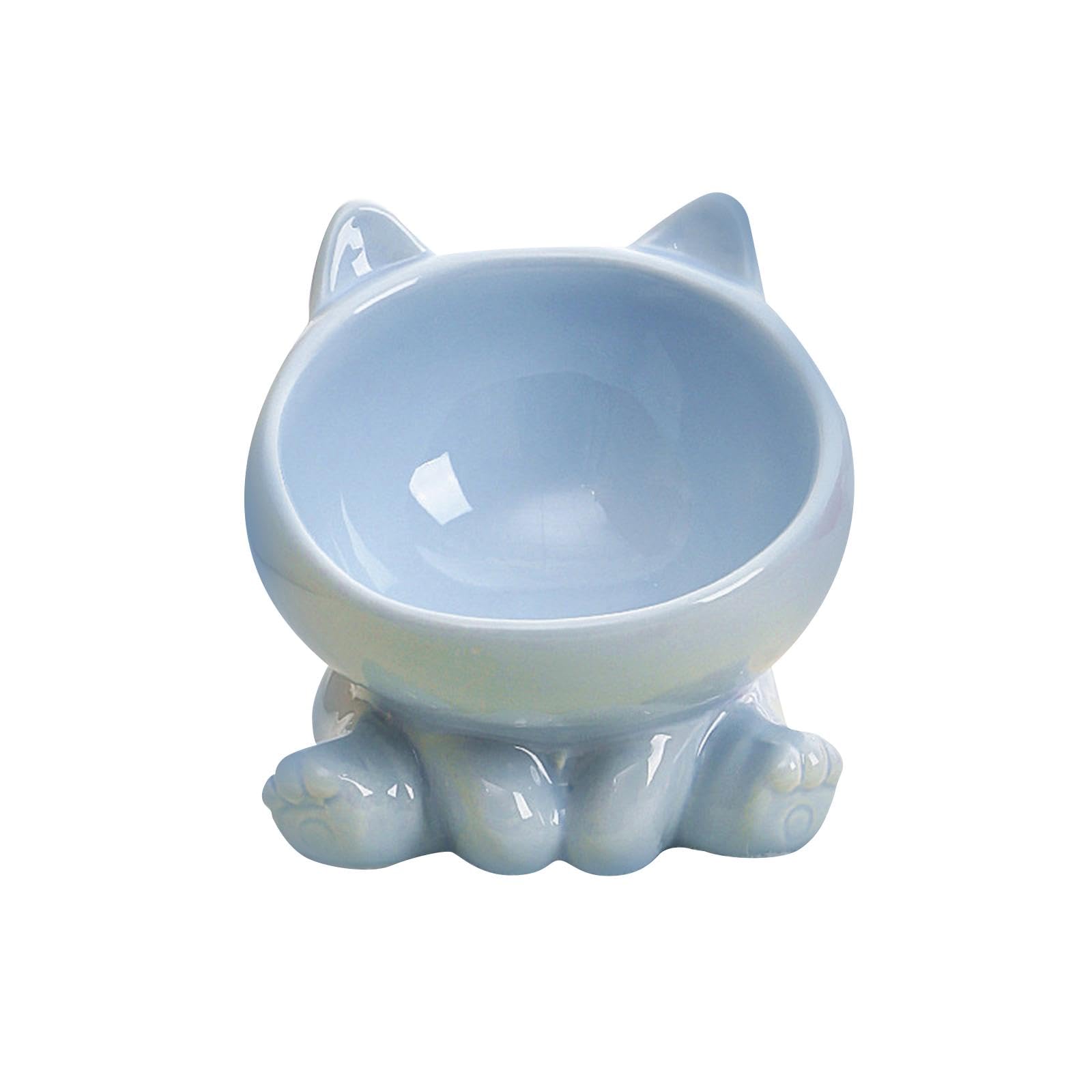 Gamelle chat surélevée bleue pour un coin repas propre et élégant
