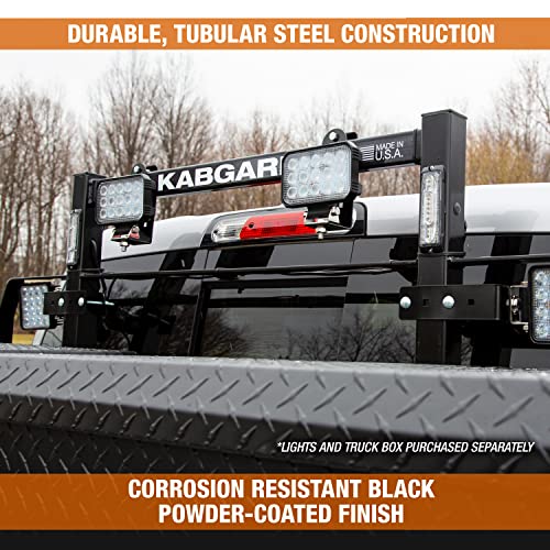 Image of 71 inch Kabgard Heavy-Duty Steel Pickup Truck Headache Rack and 21 inch Truck Toolbox Mounting Brackets, Made in The USA, Cab Rack for Trucks