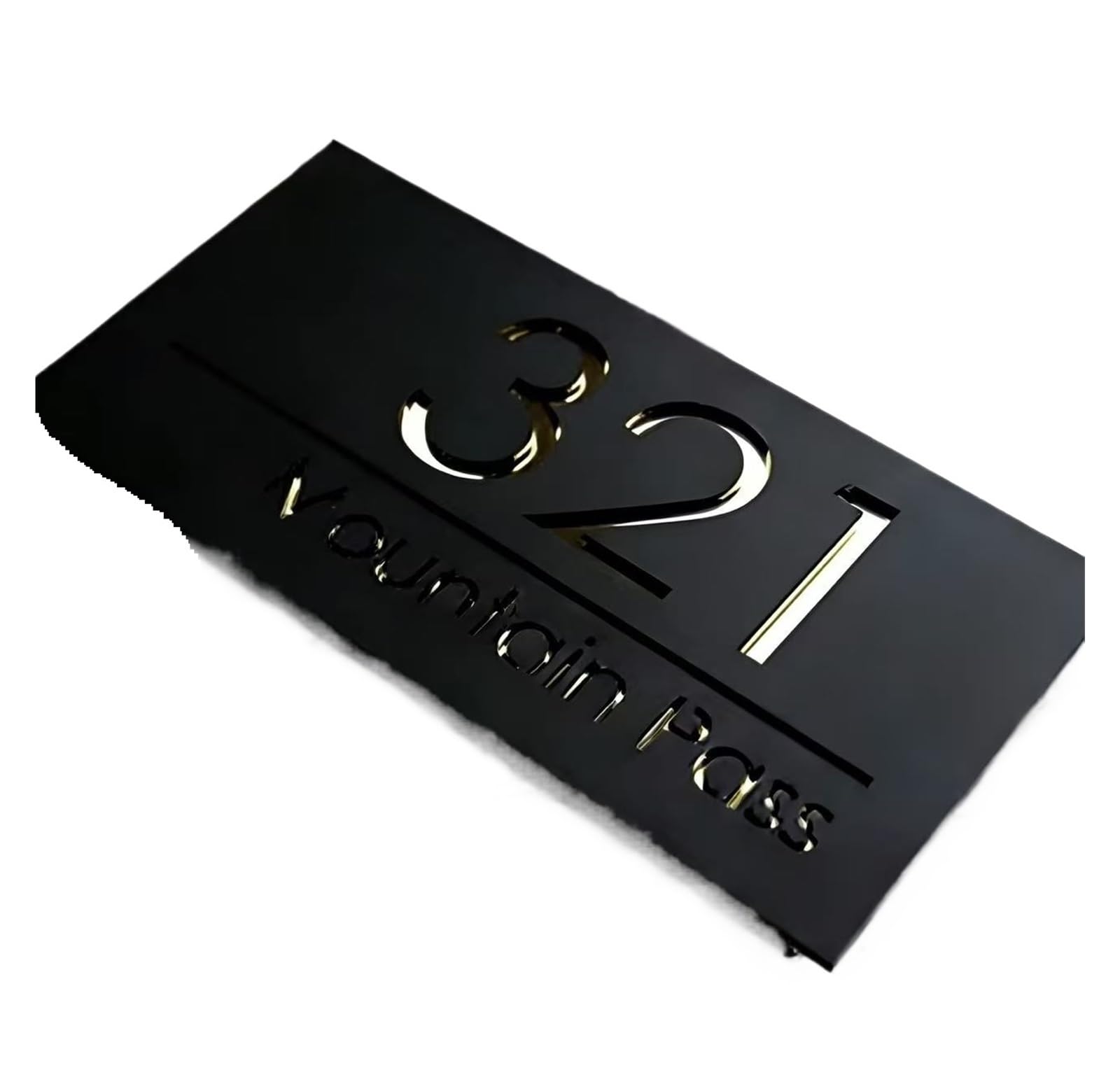 1 Grande Segnaletica Esterna for Casa, Numeri Residenziali, Targhe Esterne, Indirizzi In Acrilico 3D(Black and silver,12x18)