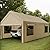 Shintenchi Carport 12' x 20' Heavy Duty Portable Garage, Car Port Canopy with Side-Opening Removable Door & Roll-Up Windows, Car Canopy for Truck,Car,Boat,Motorcycle,Khaki
