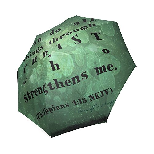 Christian Bible Verse, Renaissance Collection, Christian Religious Gift Folding Rain Umbrella/Parasol/Sun Umbrella #TOP1