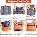 INVODA Foldable Duffel Luggage Bag - Carry On Nylon Sports Tote Gym Weekender Overnight Bag (Orange)