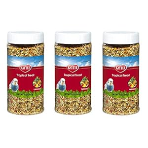 Kaytee 3 Pack of Tropical Treat, 11 Ounces each, Millet Grain and Fruit Snack for All Parakeets