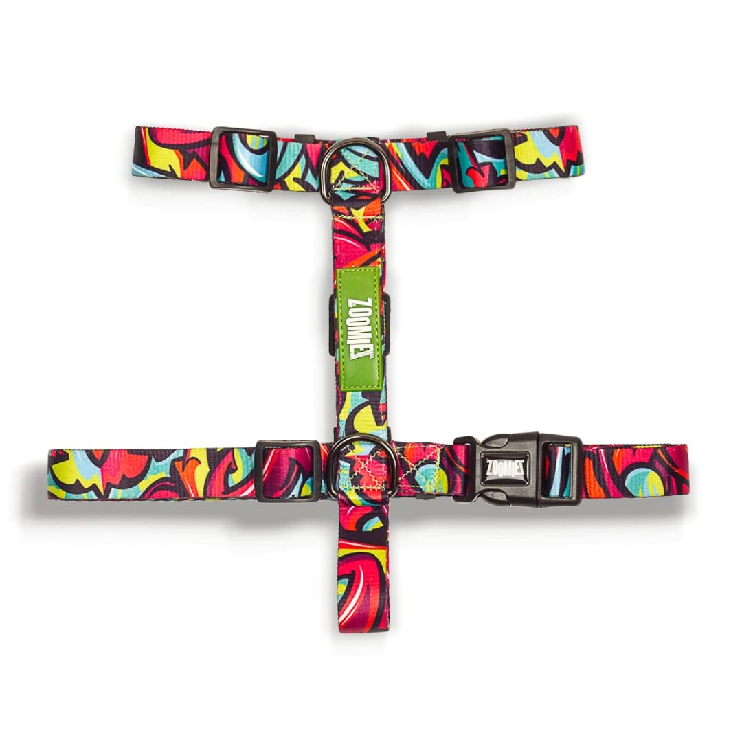 Zoomiez Super Soft & Adjustable Printed H-Harness Chest Belt | Heavy Duty Buckle | for Small, Medium & Large Dogs (L, Drip) (B0C3GZFZRY) Amazon Price History, Amazon Price Tracker