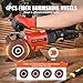 VEVOR Burnishing Polishing Machine, 1200W 6 Variable Speed Surface Conditioning Tool, Handheld Electric Metal Burnishing Machine with 4 Fiber Polishing Wheels for Stainless Steel, Non-Ferrous Metals