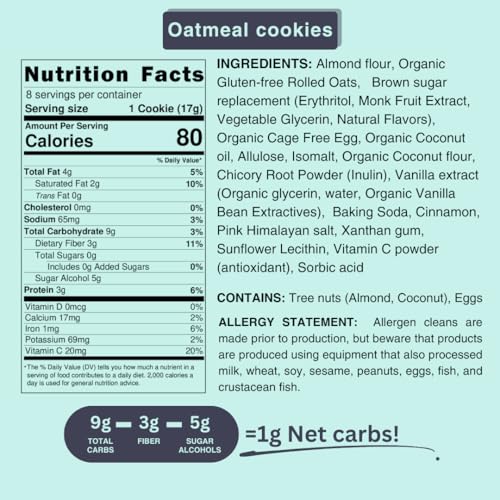 Flèche Healthy Treats OTMLC1P8CPP Oatmeal Cookies, Sugar Free thumb #8