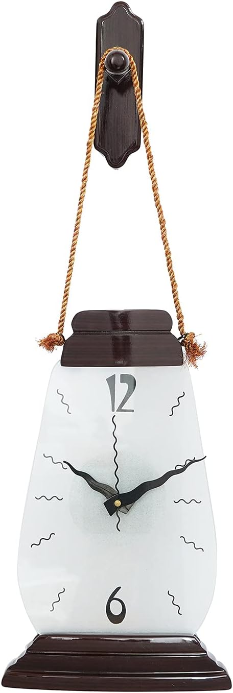CHRONIKLE Decorative Vertical Hanging Lantern Style Wooden Rosewood Analog Home Decor Wall Clock with Sweep Movement (Size: 18.5 x 13.5 x 58.5 CM | Weight: 635 grm | Color: Rosewood)