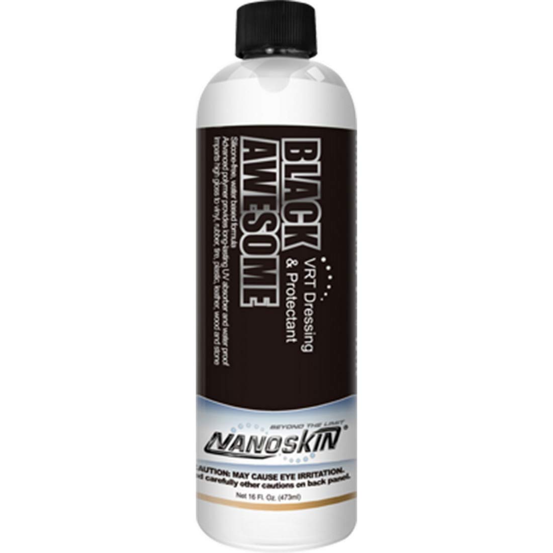 Nanoskin BLACK AWESOME Silicone-Free VRT Dressing Protectant 16 Oz. β Adjustable Like-New Finish to Vinyl, Rubber, Tire, Trim, Plastic, Interior & More | Safe for Cars, Trucks, Motorcycles, RVs