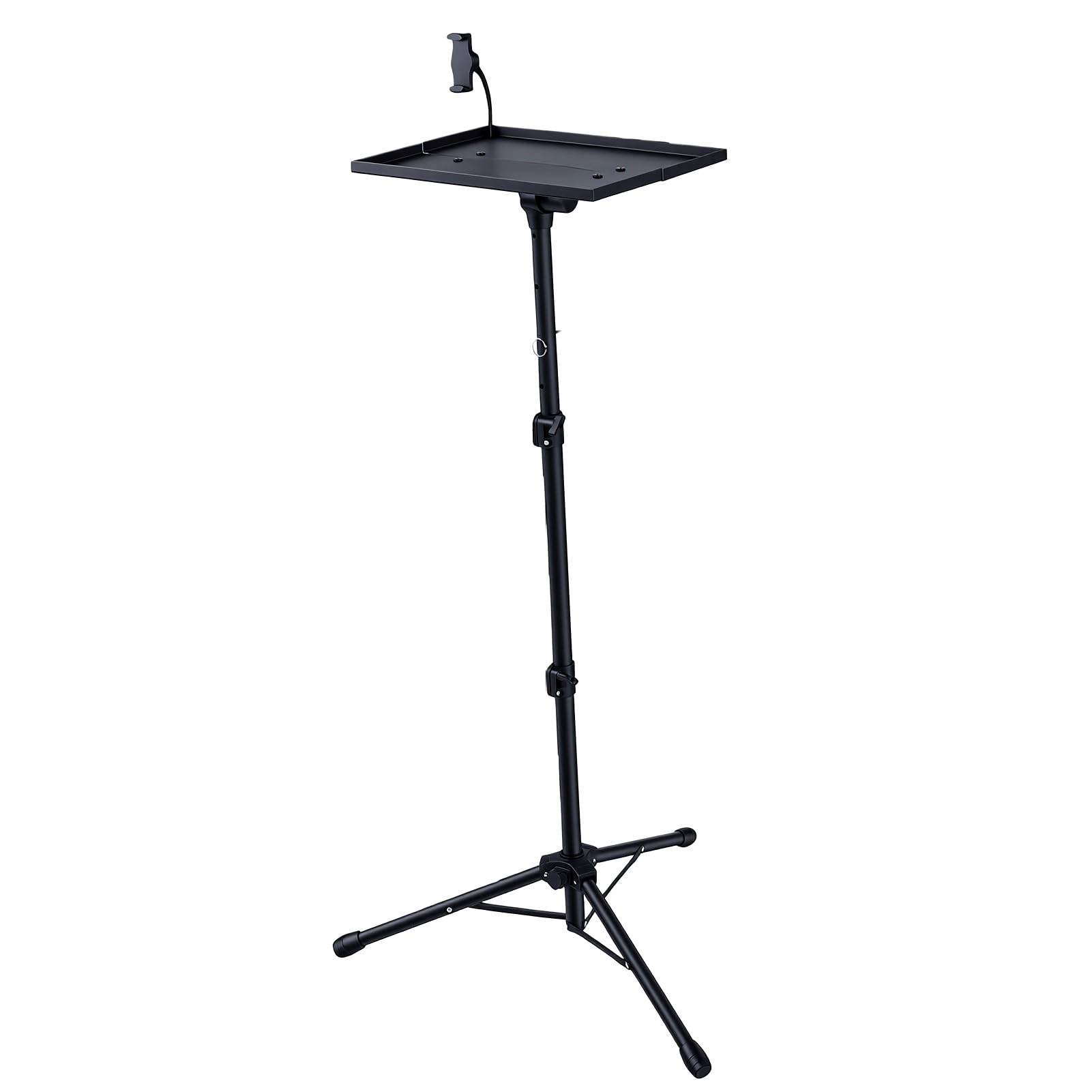 Aramox Supporto per Proiettore Altezza Regolabile 22 Libbre Chiusura di | Metallo e ABS, Cinghie Elastiche, compatibilità con Fotocamera Portatile per Uso DJ in Ufficio a Casa, Inclinazione di 180