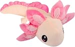 Jouet en peluche d'Axolotl, animal farci d'axolotl,14.6" Kawaii Poupée cadeau de jouets pour les filles de garçons (noir)
