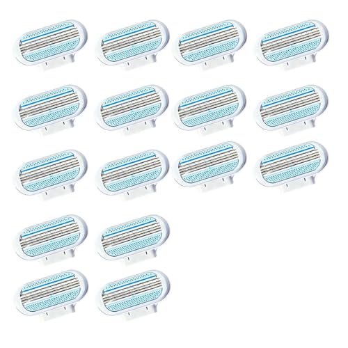 16 Piezas Recambios Maquinilla Afeitar Mujer, Cuchillas Mujer para Venus Repuesto, Cuchillas de Acero Inoxidable de 3 Capas, Extra Smooth, Afeitado Preciso y para Vello Corporal, Axilas y Bikini