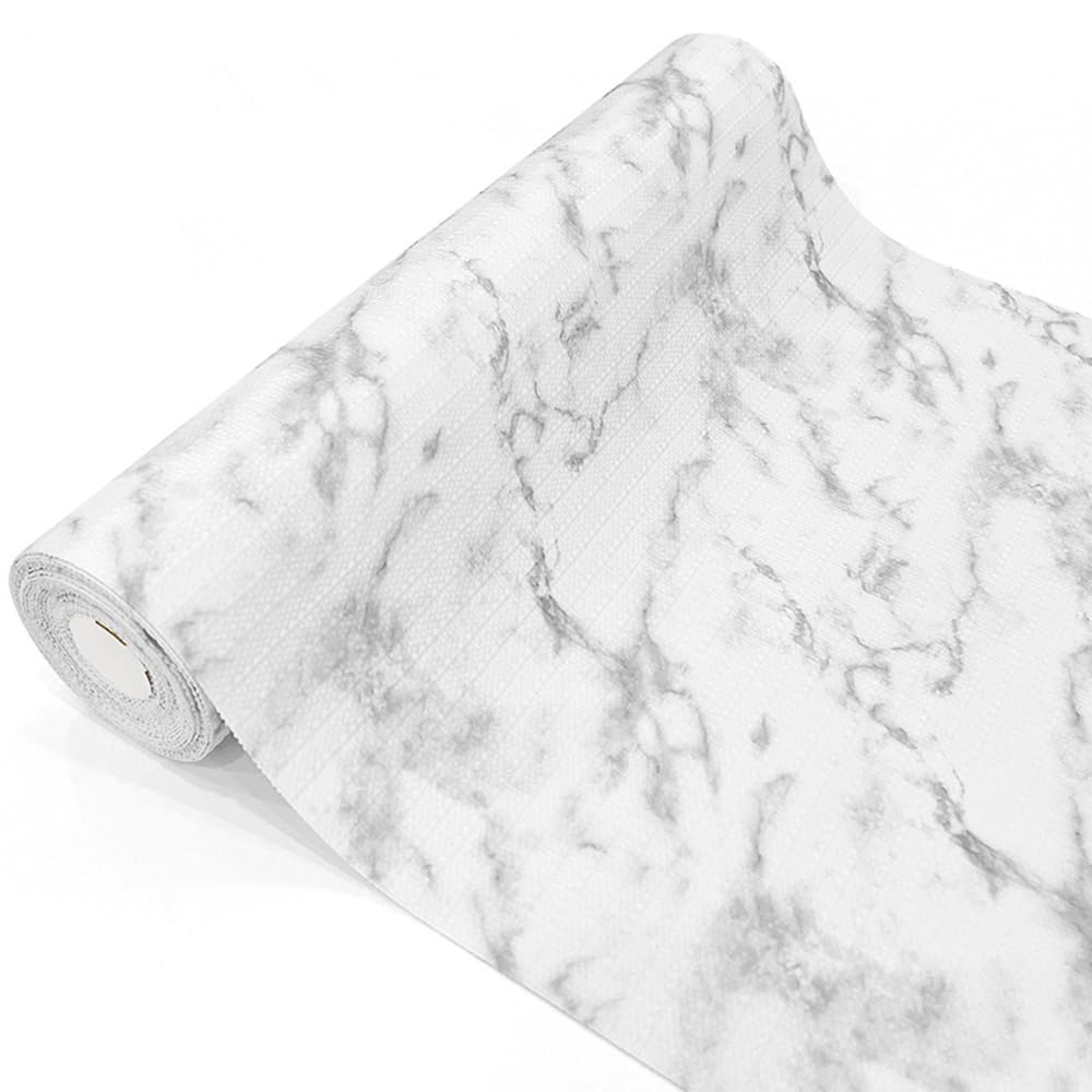 Drawer Liners Marble-Effect Drawer Liners Drawer and Shelf Liner for Kitchen Cabinet Liner Non-Adhesive Non-Slip Shelf Paper Strong Grip Waterproof Easy to Clean for Shelves Fridge Mats 30cm x 300cm