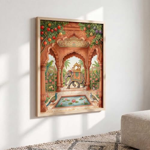 Image of kotart Traditional Art Wall Painting Home Decoration With Frame For Living Room Bed Room Hotel Wall Decor Digital Reprint Engineered Wood (14X20 inch)