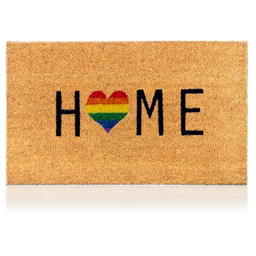 AMARU DOOR MATS Fußmatte Kokosfaser Love - 70x40cm - Willkommens Fussmatte...