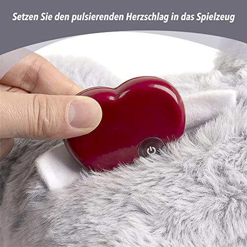Pet Prime Hundeherzschlag Spielzeug Welpe Verhaltenshilfe Spielzeug Herzschlag Plüschtier für Haustier Plüsch Welpenspielzeug - Plüschbär (Snuggle Rabbit)
