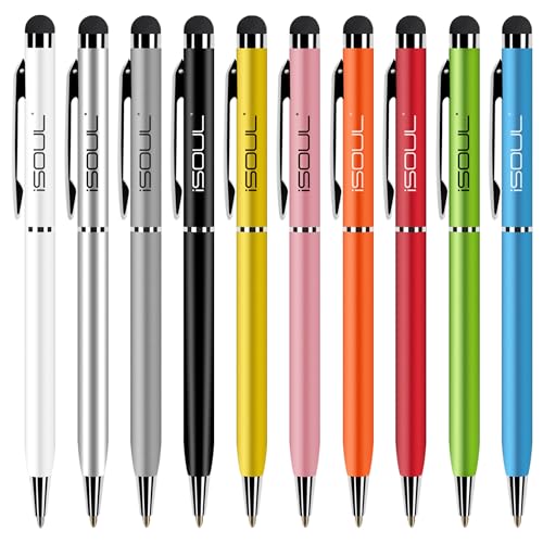 Penna stilo, Isoul penne stilo capacitive per touchscreen di smartphone, penna a sfera ibrida 2-in-1 con pennino per touchscreen per iPhone, iPad Mini, Pro, Galaxy, Note, tablet, Nexus, Nokia, Blackberry. Penna stilo, Isoul penne stilo capacitive per touchscreen di smartphone, penna a sfera ibrida 2-in-1 con pennino per touchscreen per iPhone, iPad Mini, Pro, Galaxy, Note, tablet, Nexus, Nokia, Blackberry.