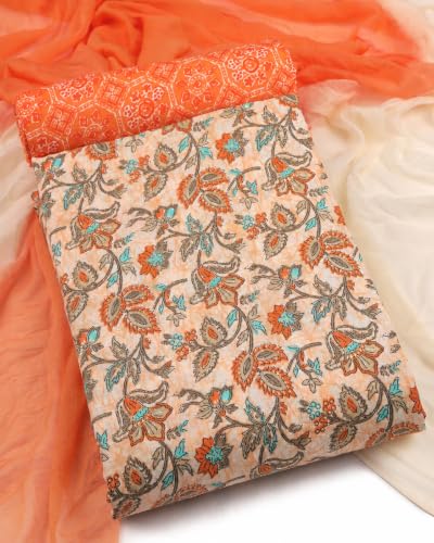 Image of Sun Fashion And Lifestyle Women's Cotton Unstitched Dress Material
