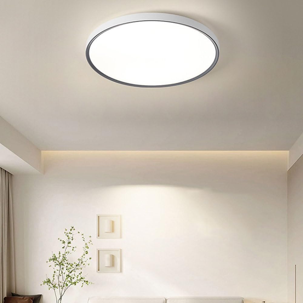 Abinlina 18.5 Inch Dimmable LED Flush Mount Ceiling Light Fixture - 42W 3600LM, 3 Color Temperature Options (3000K-6000K) for Bedroom, Hallway, Kitchen