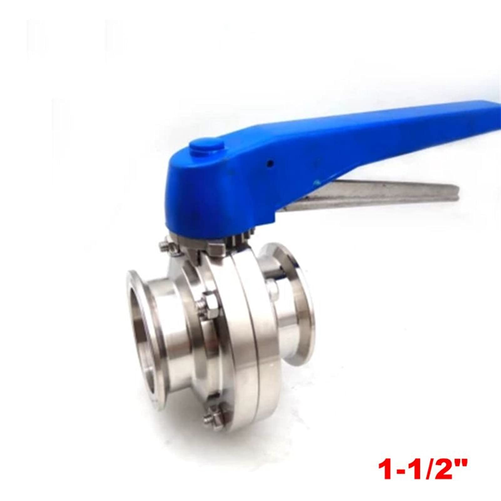 1-1/2"الأنابيب OD 38MM الفراشة الصحية صمام، SS304 الطويق OD 50.5MM FIT 1.5" Tri المشبك ضغط الزناد (Specification : 38mm)