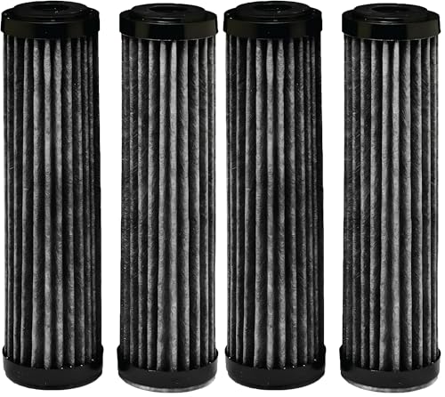 Image of EcoPure EPW2F Premium Fact Universal Whole Home Filter (4 Pack), 1 Count (Pack of 2), Dark Gray /Black