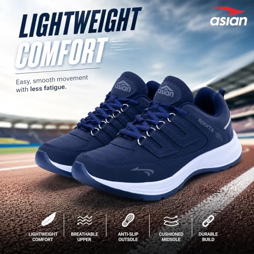 Image of ASIAN Men's Cosko Sports Running,Walking,Gym,Training Sneaker Lace-Up Shoes for Men's & Boy's
