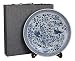 Festcool 14" Porcelain Plate, Birds and Flowers, Blue and White Decorative Plate