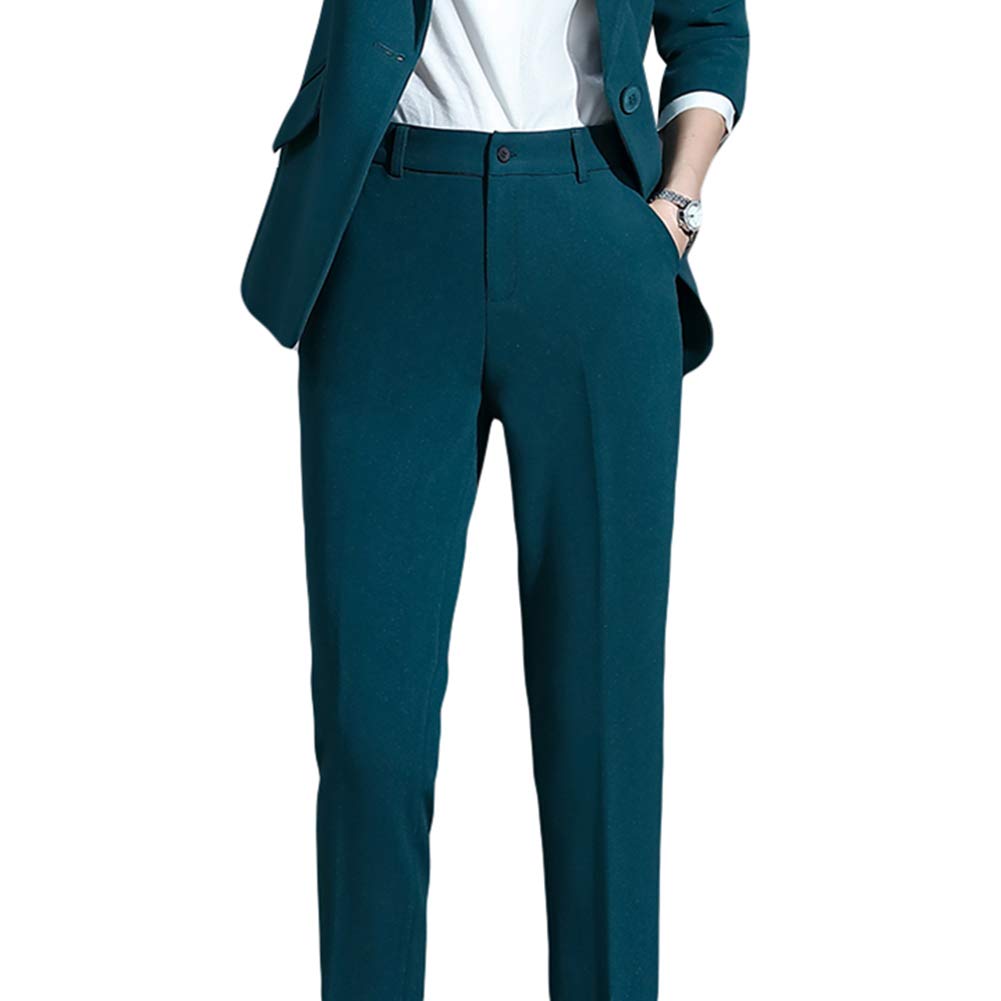YFFUSHI Hosenanzug Damen Business Slim Fit Anzug Set Langarm Elegant Blazer Mit Outfit für Office