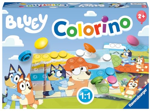 Ravensburger - Colorino - Bluey - Jeu Éducatif - Jeu d'apprentissage des couleurs et manipulation - Motricité et créativité - ``à partir de 2 ans - 22684