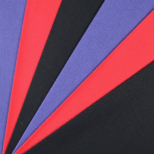 Image of KCS 4 /6 pc of 12 inch x 18 inch(30cmx45cm) 18CT Counted Cotton Aida Cloth Cross Stitch Fabric (6 pc,Red+Royal Blue+Black)