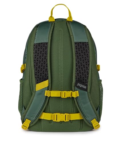 Image of JanSport 32L Agave Hiking Backpack - 15 Inch Laptop Sleeve, Cargo Green | Daypack with Universal 3L Hydration System or 15 Inch Laptop Sleeve, Ideal for Hiking and Traveling