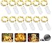 Lot de 10 Guirlande Lumineuse à Piles (Inclus) 1.2M 10 LED Micro Guirlande en Fil Cuivre Blanc Chaud pour la Décoration de Noël Chambre Soirées Mariage [Classe énergétique A+]
