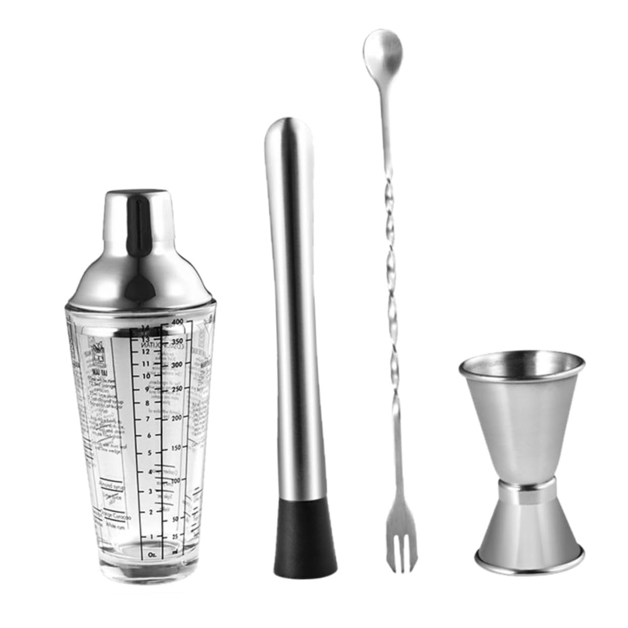 SOLUSTRE Coctelera de Acero Inoxidable Cocteleras Herramientas para Barman Equipos para Cócteles para Preparar Cócteles Casa