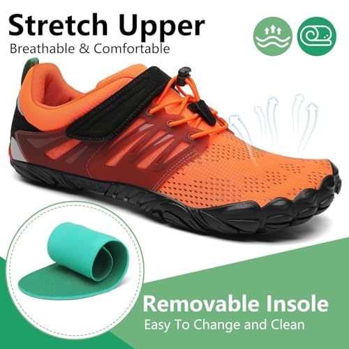 Image of SAGUARO Womens Mens Barefoot Shoes Minimalist Trail Runner Wide Toe Box Zero Drop Outdoor Cross Training Shoe