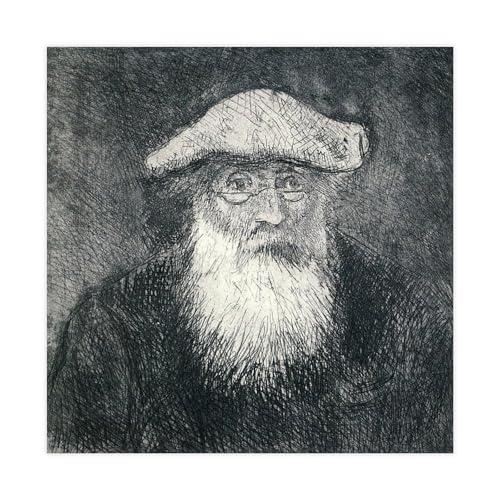 Impression sur toile Camille Pissarro autoportrait sans cadre 40x40 cm